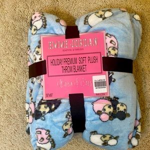 EMME JORDAN Soft Plush Throw Blanket Brand New